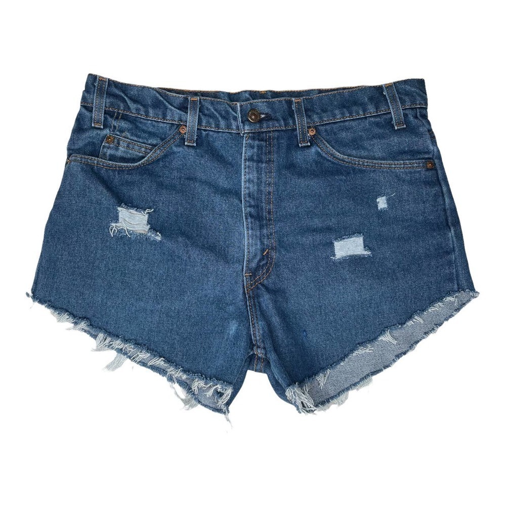 VINTAGE 1976 Orange Tab Levi’s 508 Cut-Off Denim Shorts